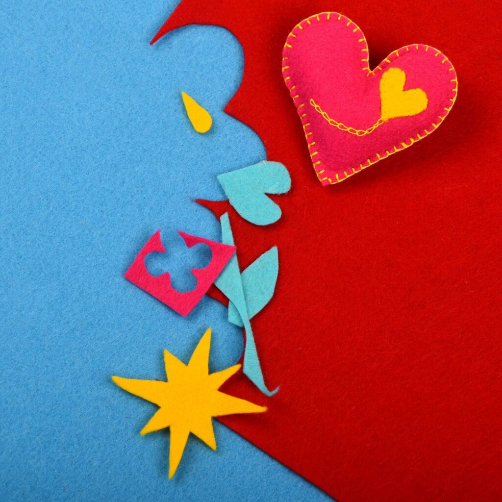 Close-Up Of Heart Shape Decorations